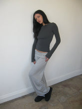 Load image into Gallery viewer, Charcoal Stripe Ella Pant