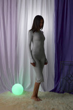 Load image into Gallery viewer, Grey Striped Mia Capri
