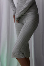 Load image into Gallery viewer, Grey Striped Mia Capri
