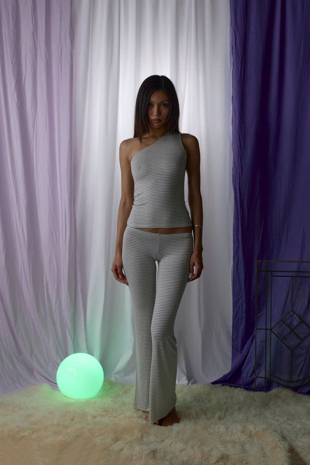 Grey Striped Mia Pant