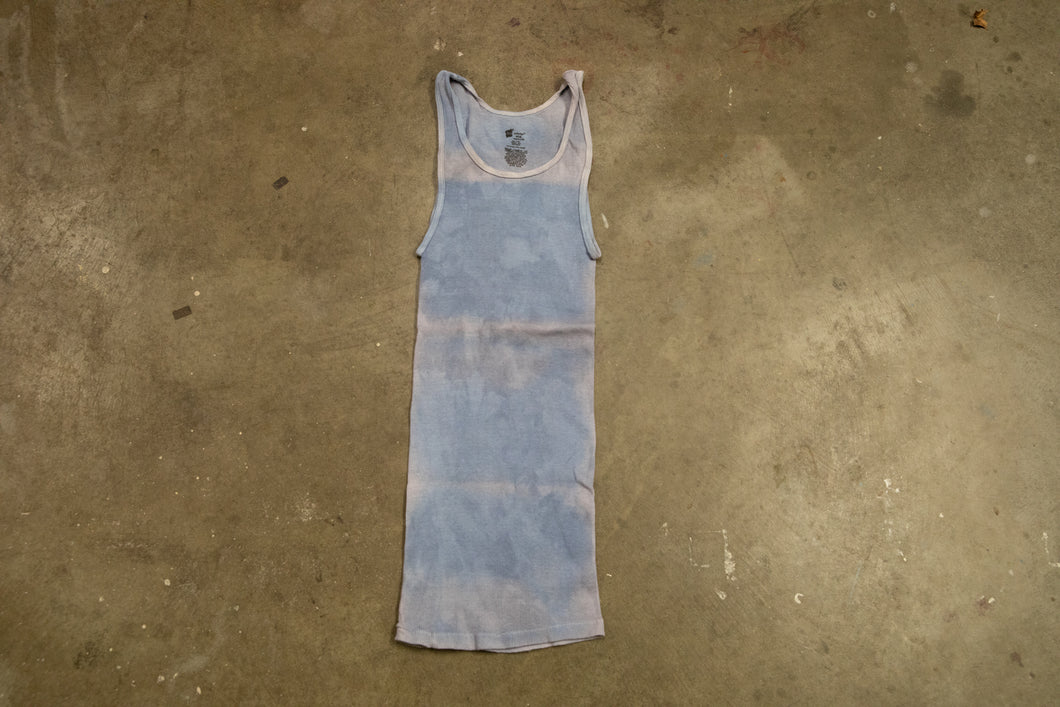 faded blue tank