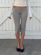 Load image into Gallery viewer, Charcoal Striped Capri

