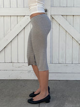 Load image into Gallery viewer, Charcoal Striped Capri
